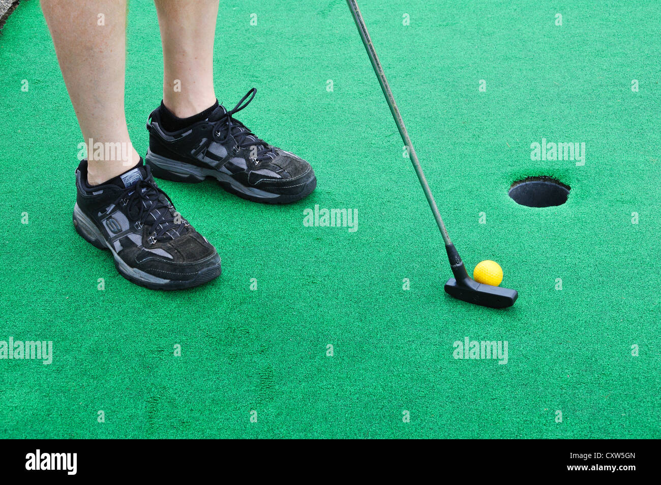 Miniature golf course Stock Photo