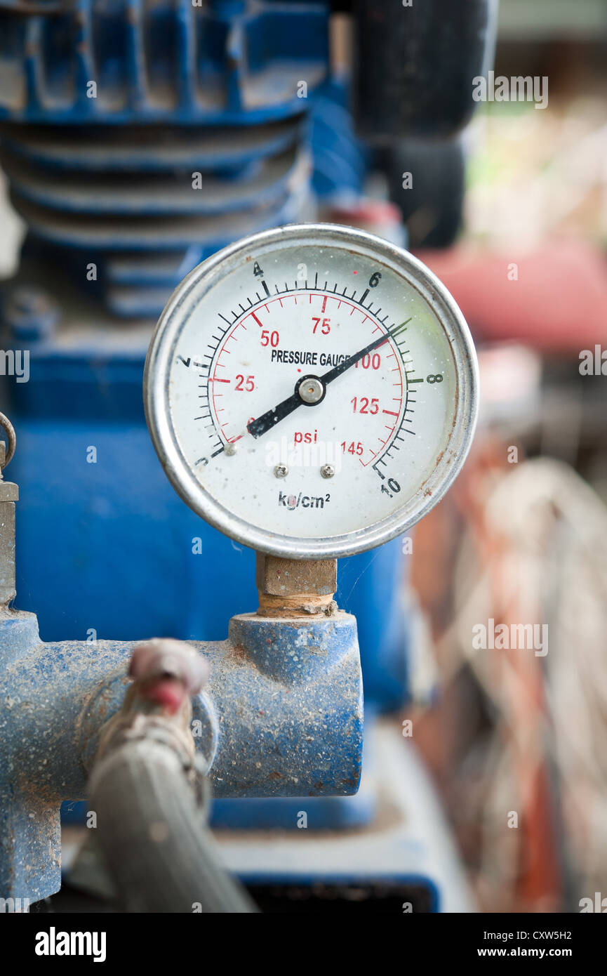 Closeup of pressure meter Stock Photo Alamy