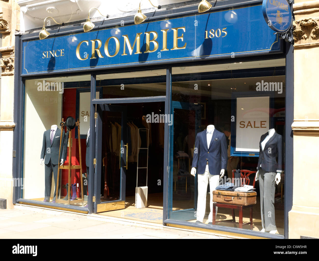 Crombie mens fashion shop in King Street Manchester UK Stock Photo
