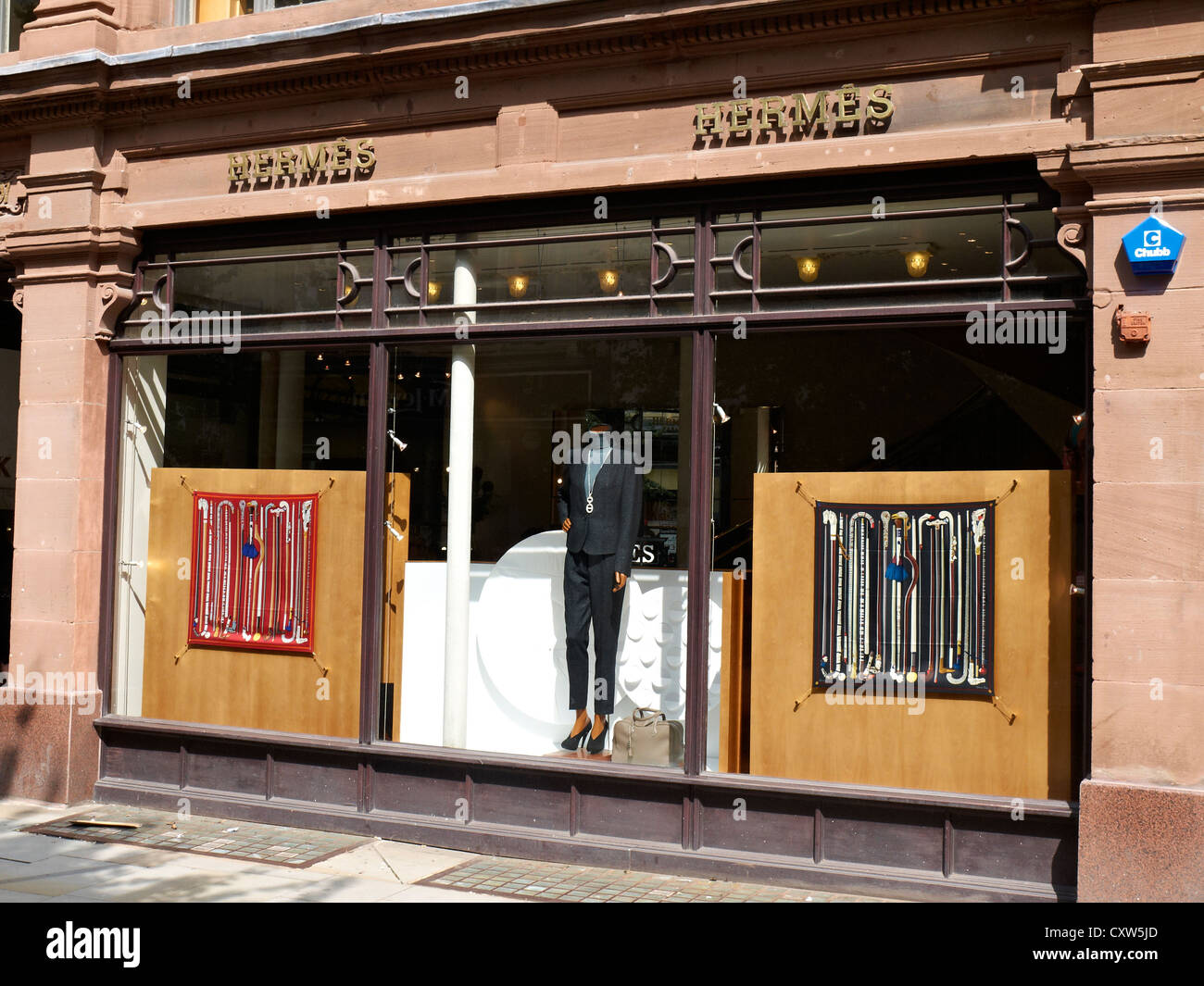 Hermes ladies fashion shop in King Street Manchester UK Stock Photo