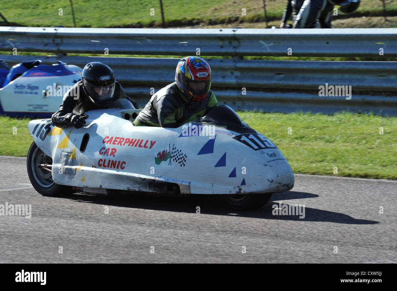 motorbike and sidecar bike race at thruxton Stock Photo - Alamy