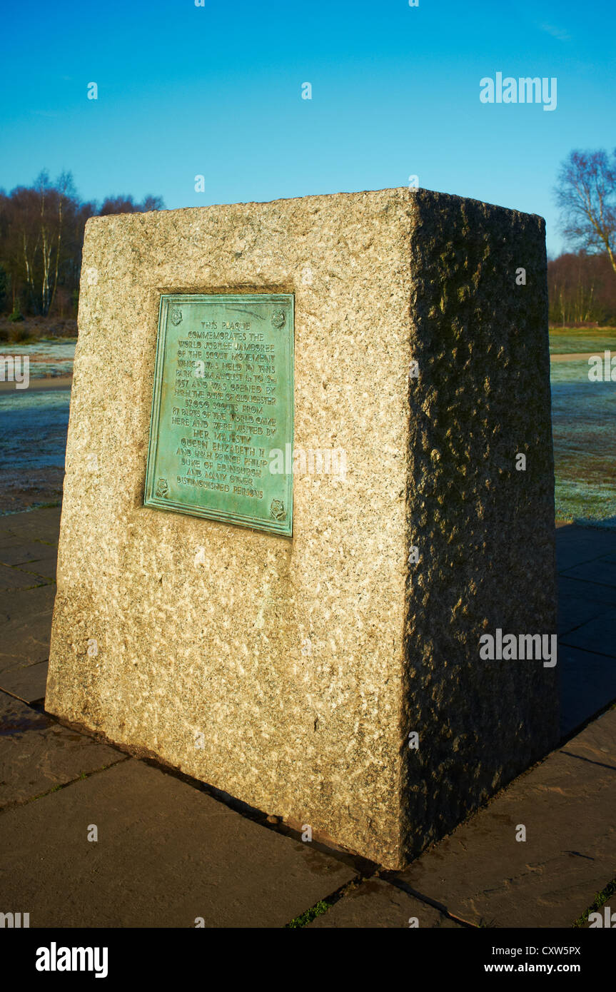Jamboree stone at Sutton Park Sutton Coldfield Birmingham West Midlands UK Stock Photo