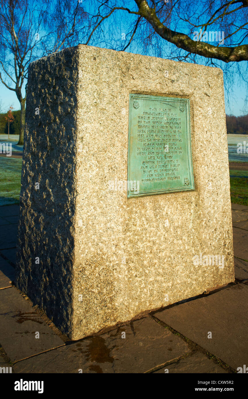 Jamboree stone at Sutton Park Sutton Coldfield Birmingham West Midlands UK Stock Photo