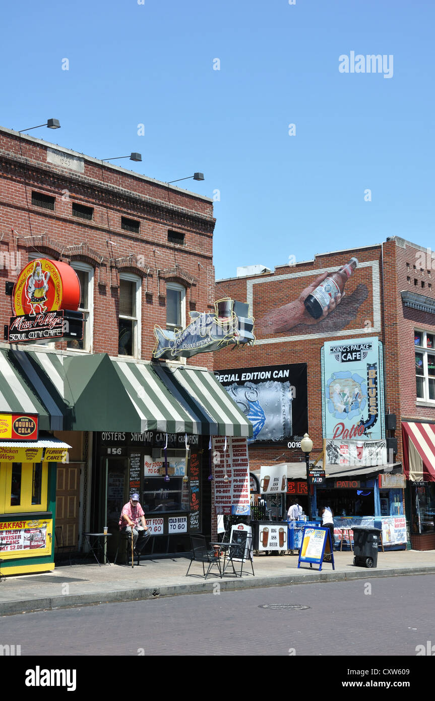 Restaurants in downtown, Memphis, Tennessee, USA Stock Photo Alamy