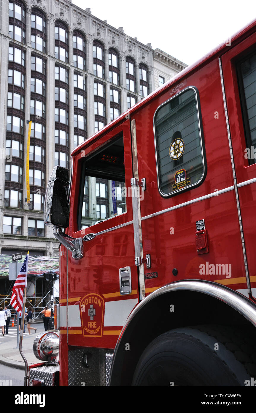 Boston fire truck, USA Stock Photo