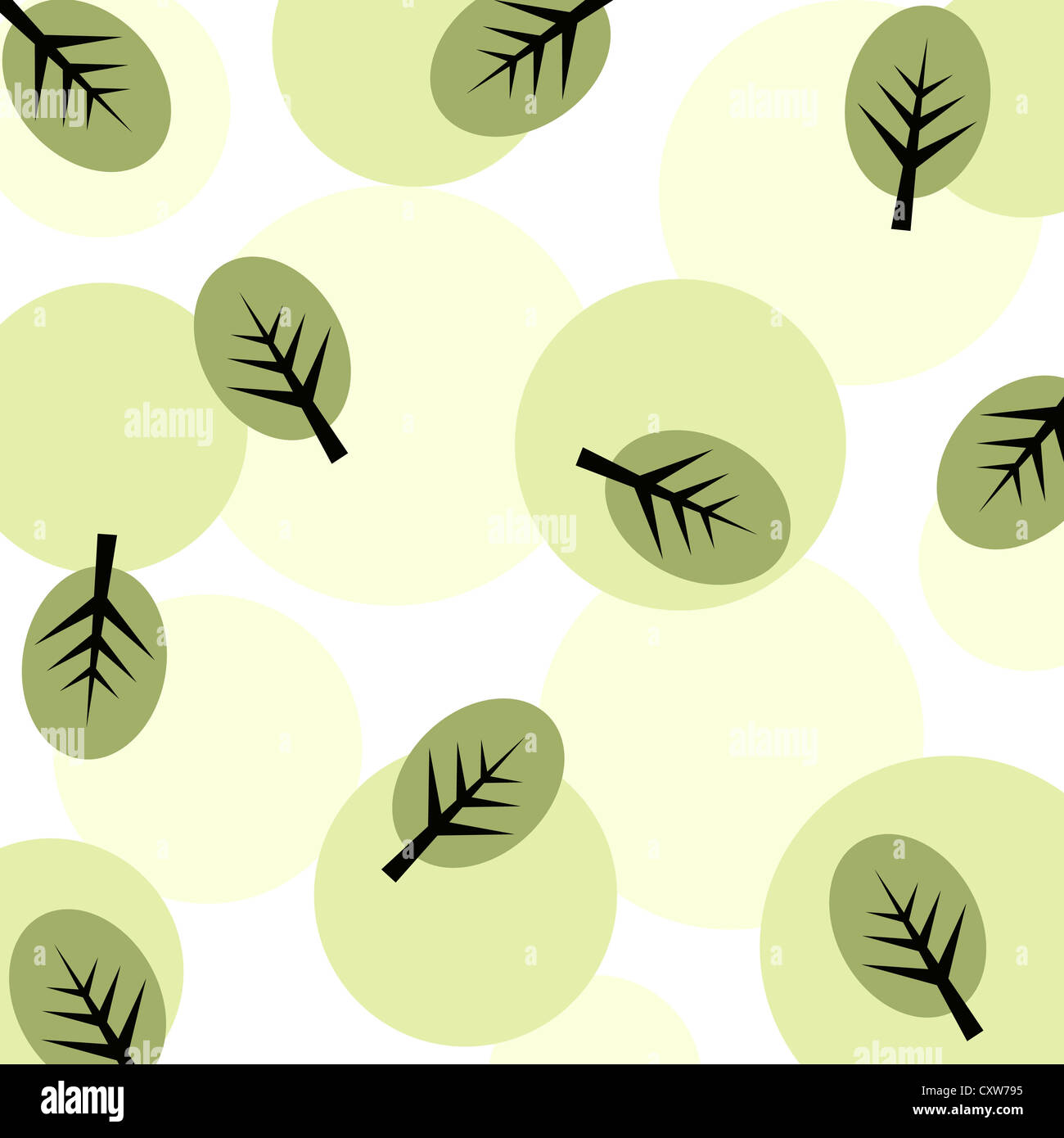 Seamless green leaves pattern Stock Photo - Alamy