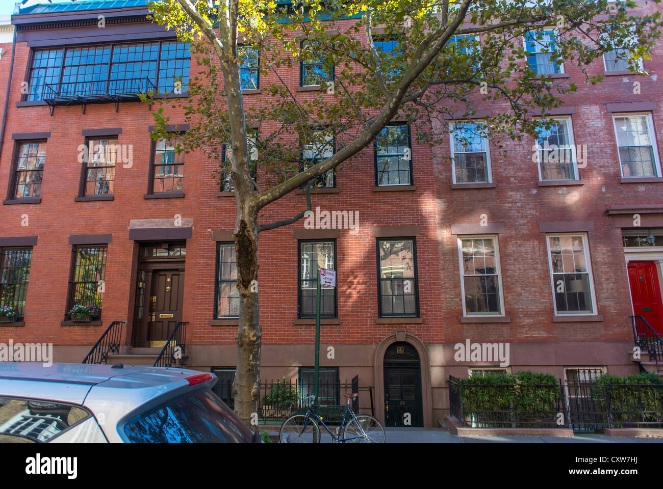 New York City, NY, USA, Townhouses, Row Houses, city, Brown stone