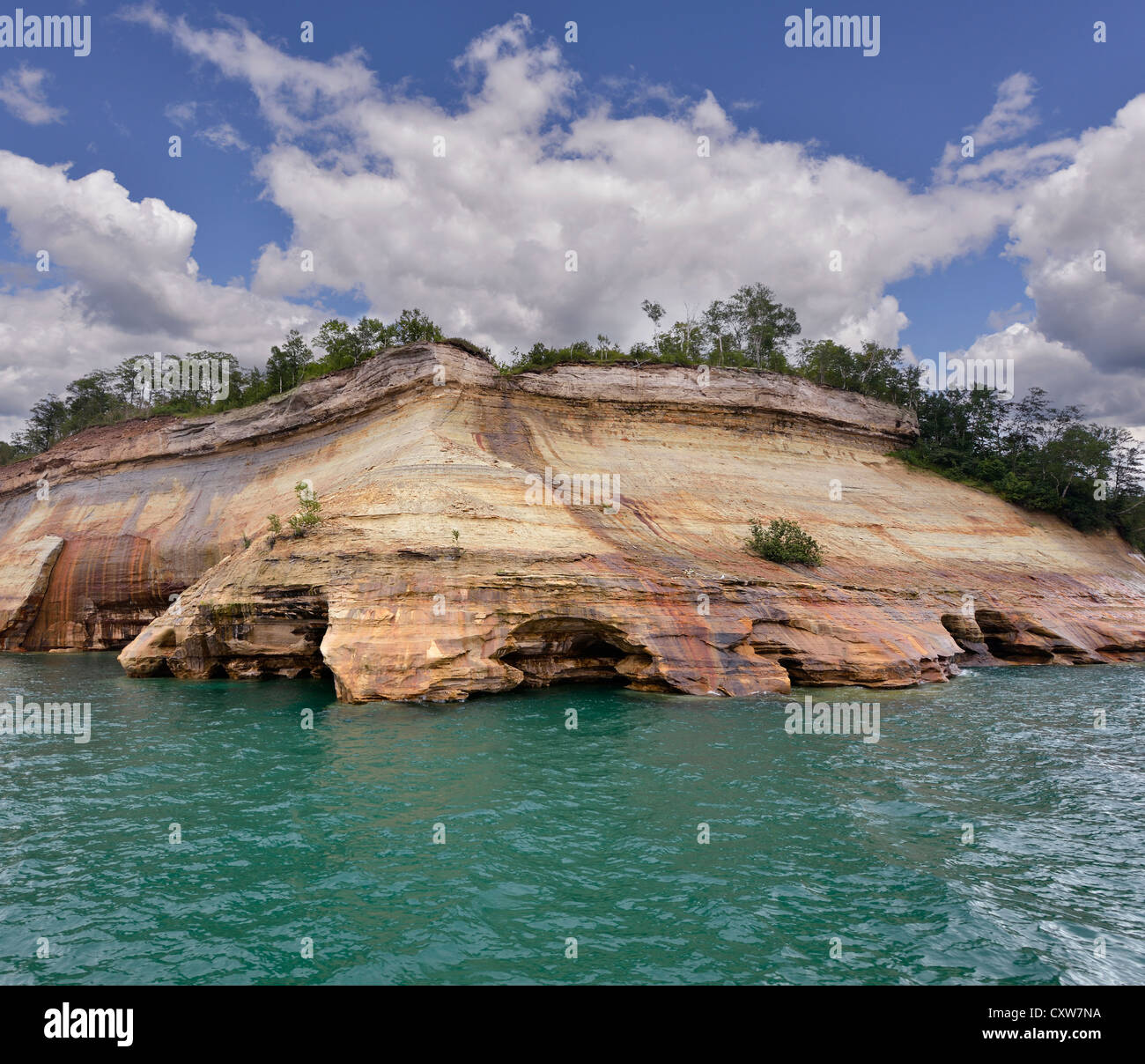 View Of Colorful Huge Cliff And Sky Stock Photo