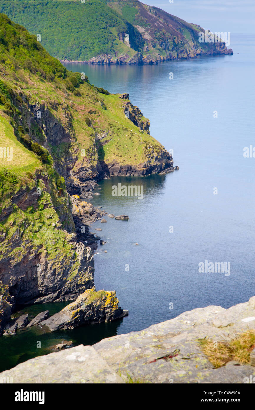Valley of Rocks near Lynton in North Devon from Castle Rock Stock Photo