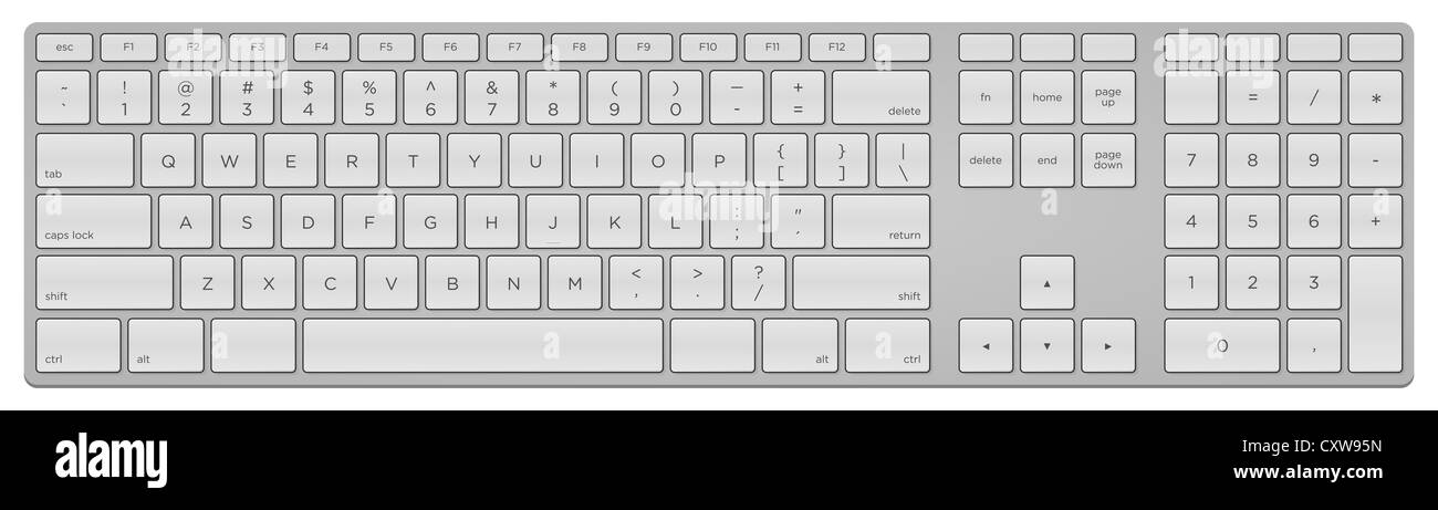 Standard US Keyboard Stock Photo