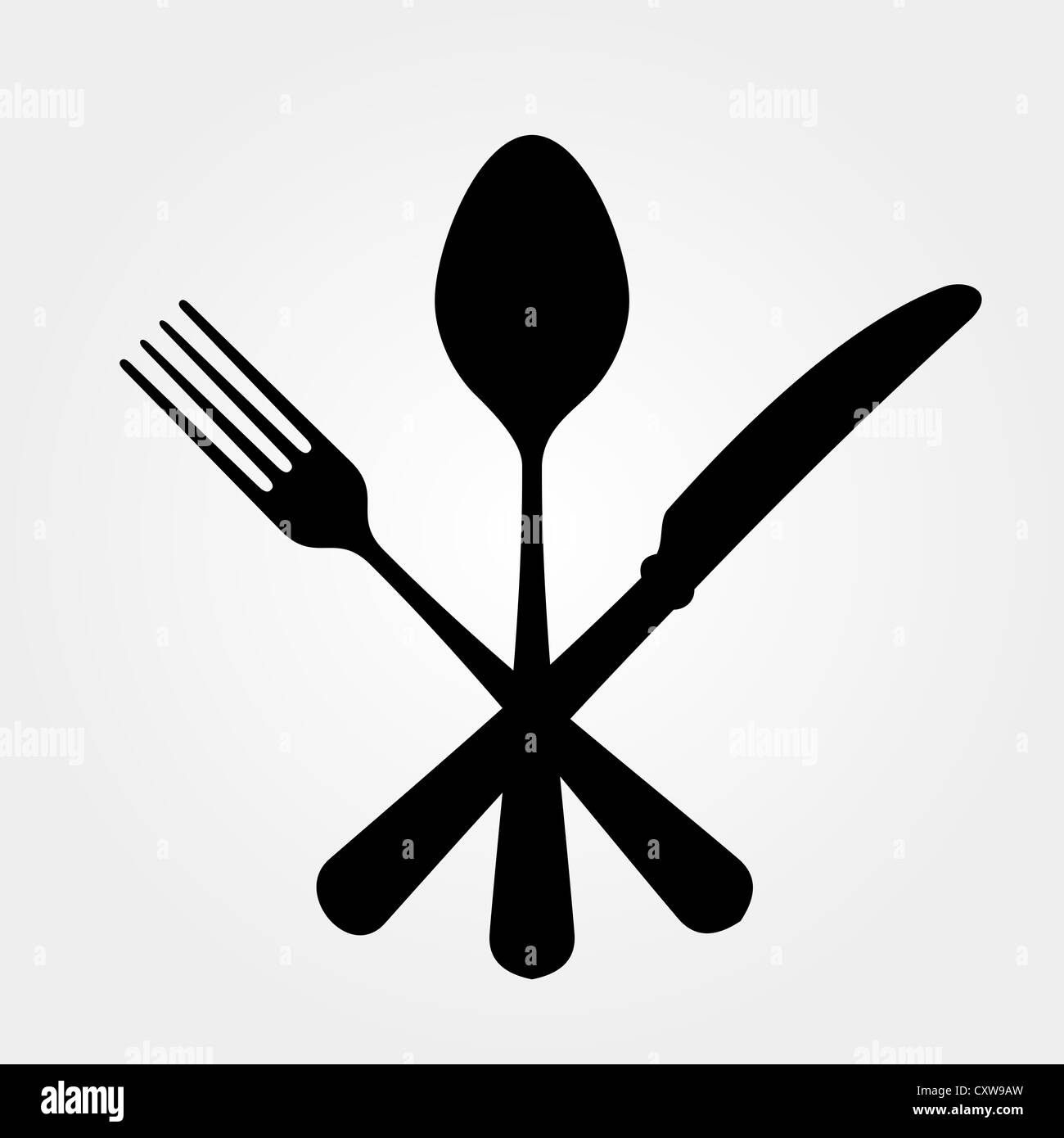 Cutlery art Black and White Stock Photos & Images Alamy