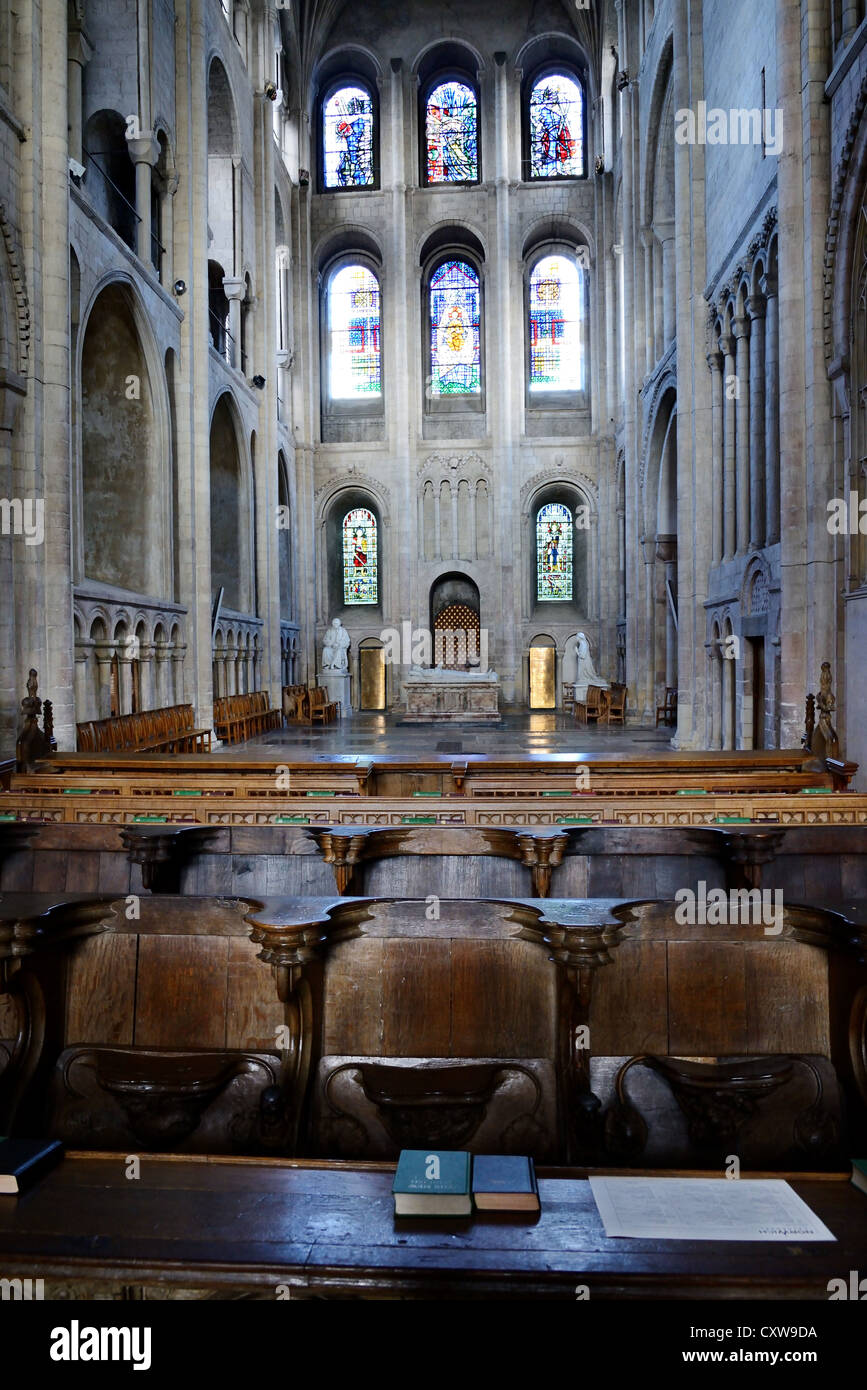 The north transept of Norwich cathedral from the choir Stock Photo