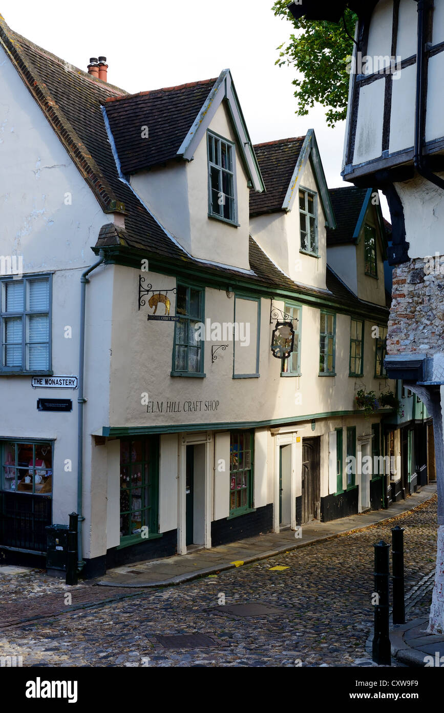 Ancient cobbled streets in Elm Hill St Norwich Stock Photo Alamy
