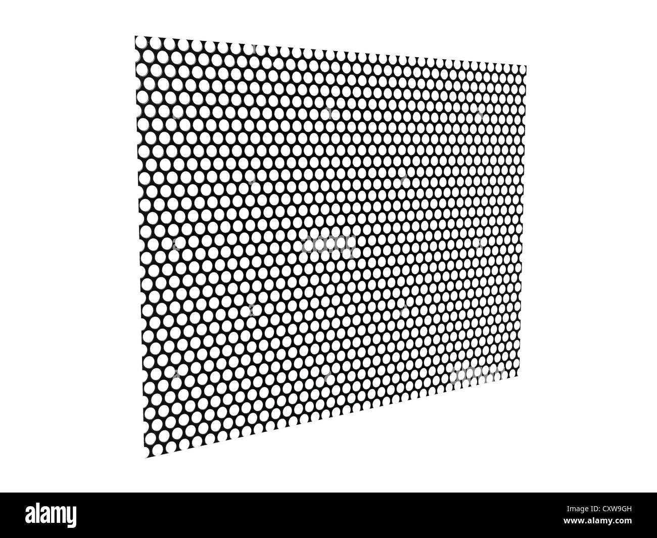 Metal mesh plating isolated against a white background Stock Photo