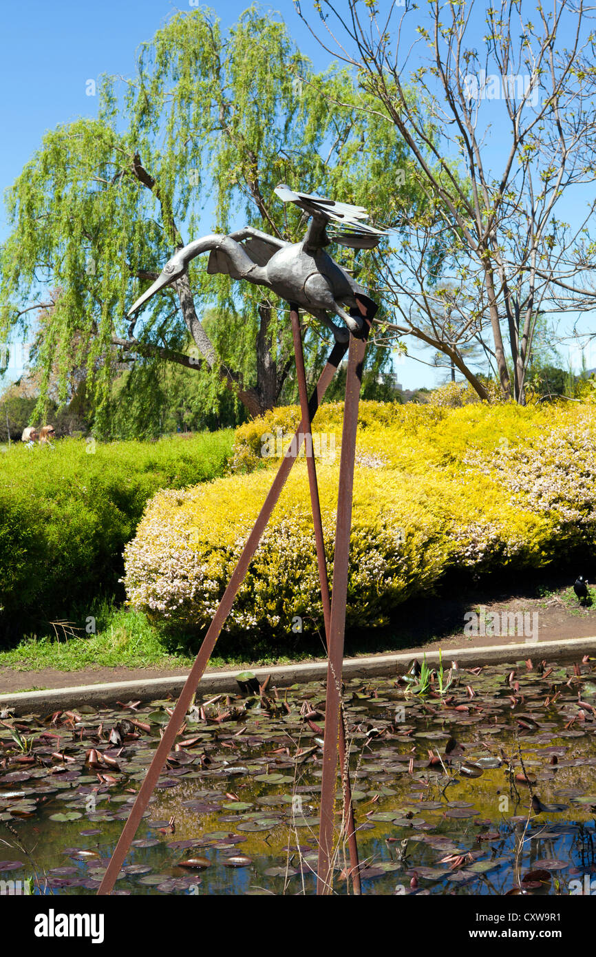 Brolga sculptures in Commonwealth Park, Canberra, Australia Stock Photo