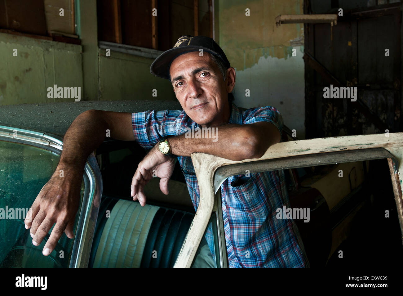 Local man, Cairabien(closest Town to Cayo Santa Maria), Cuba Stock Photo