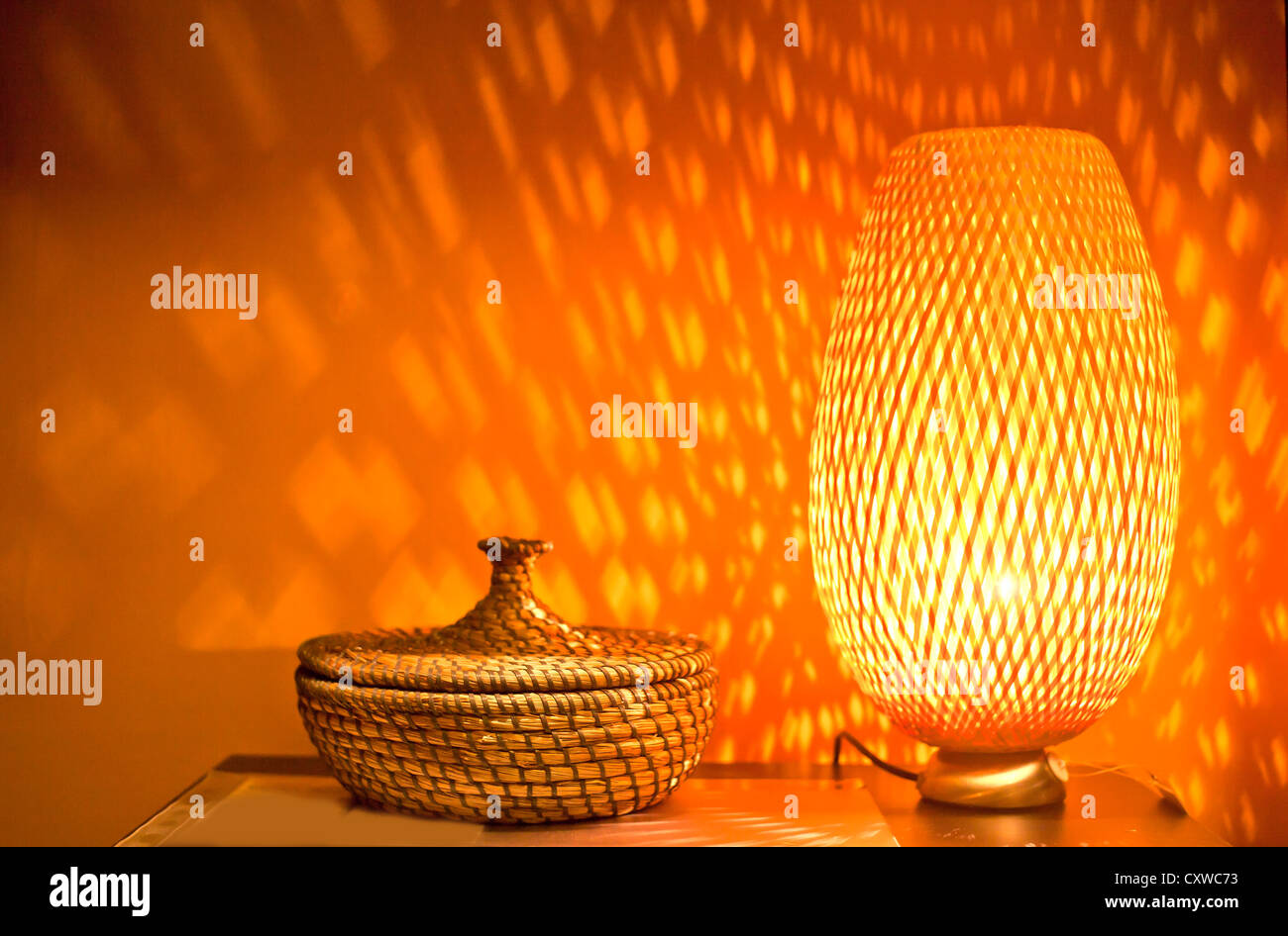 Craft table lamp Stock Photo