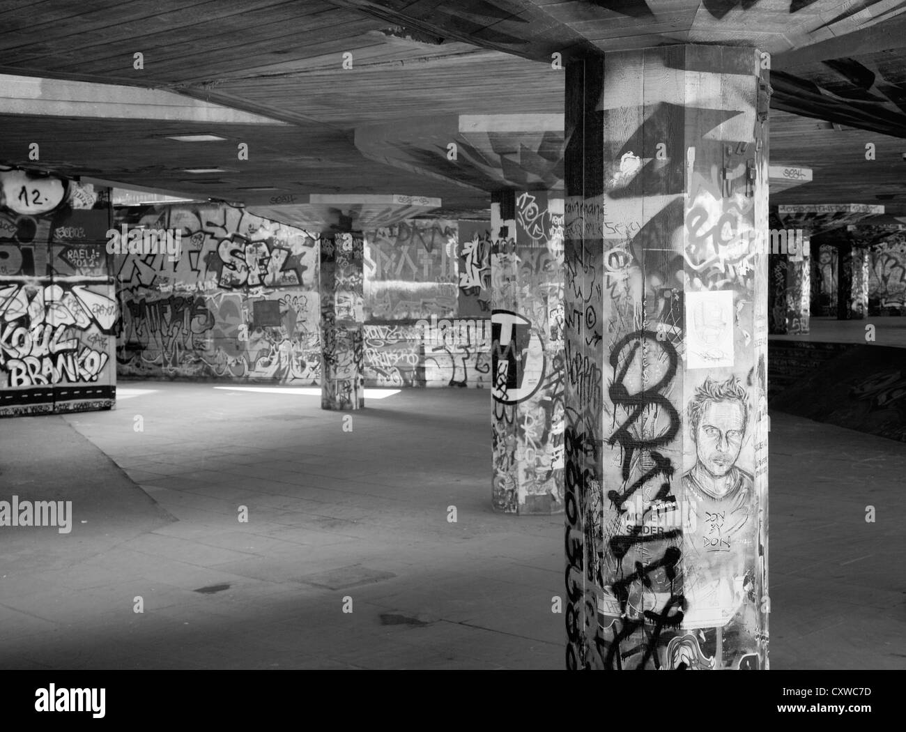 Graffiti art at the undercroft South Bank Centre, London, UK. Stock Photo