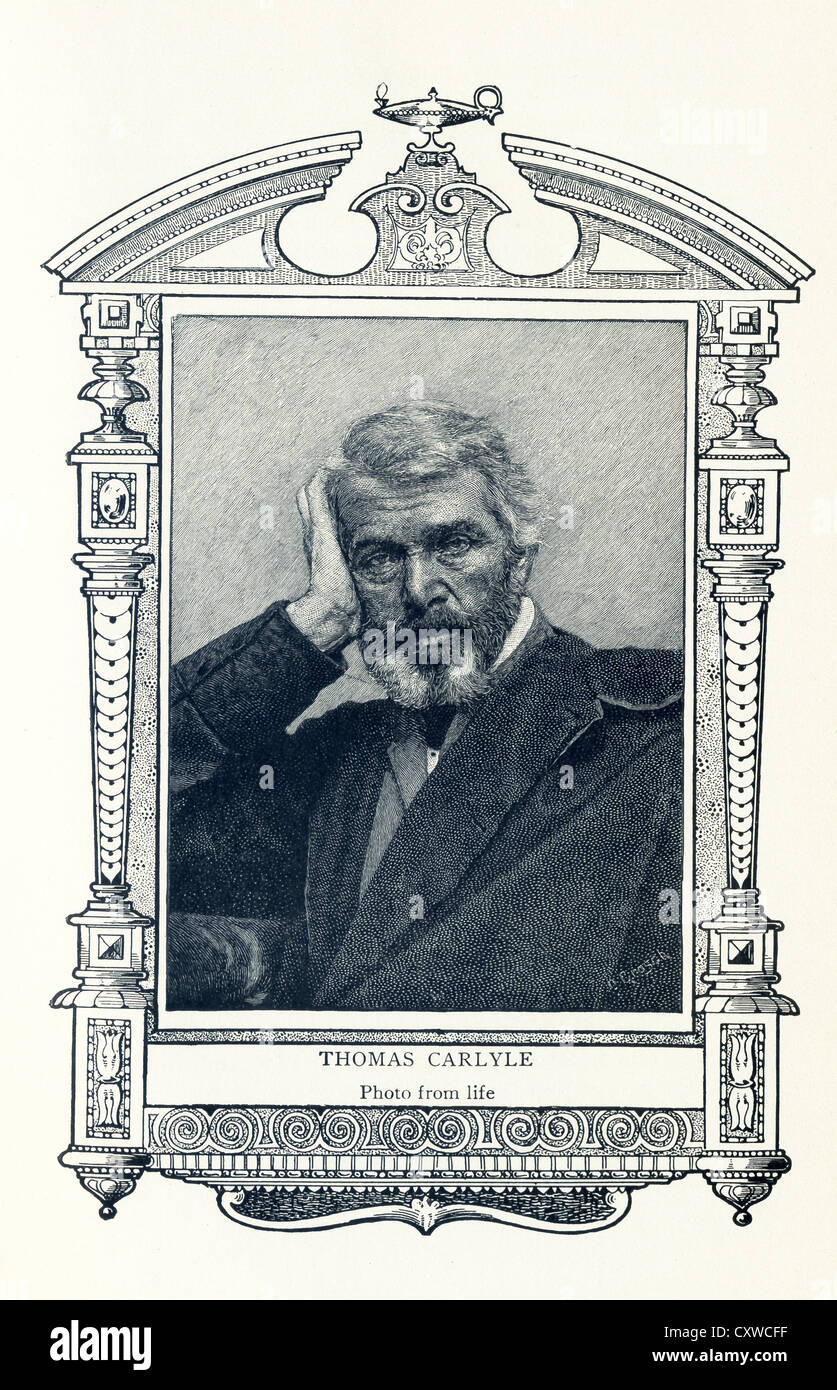Thomas Carlyle was a British man of letters. After working as a teacher, he became the interpreter of German Romanticism. Stock Photo
