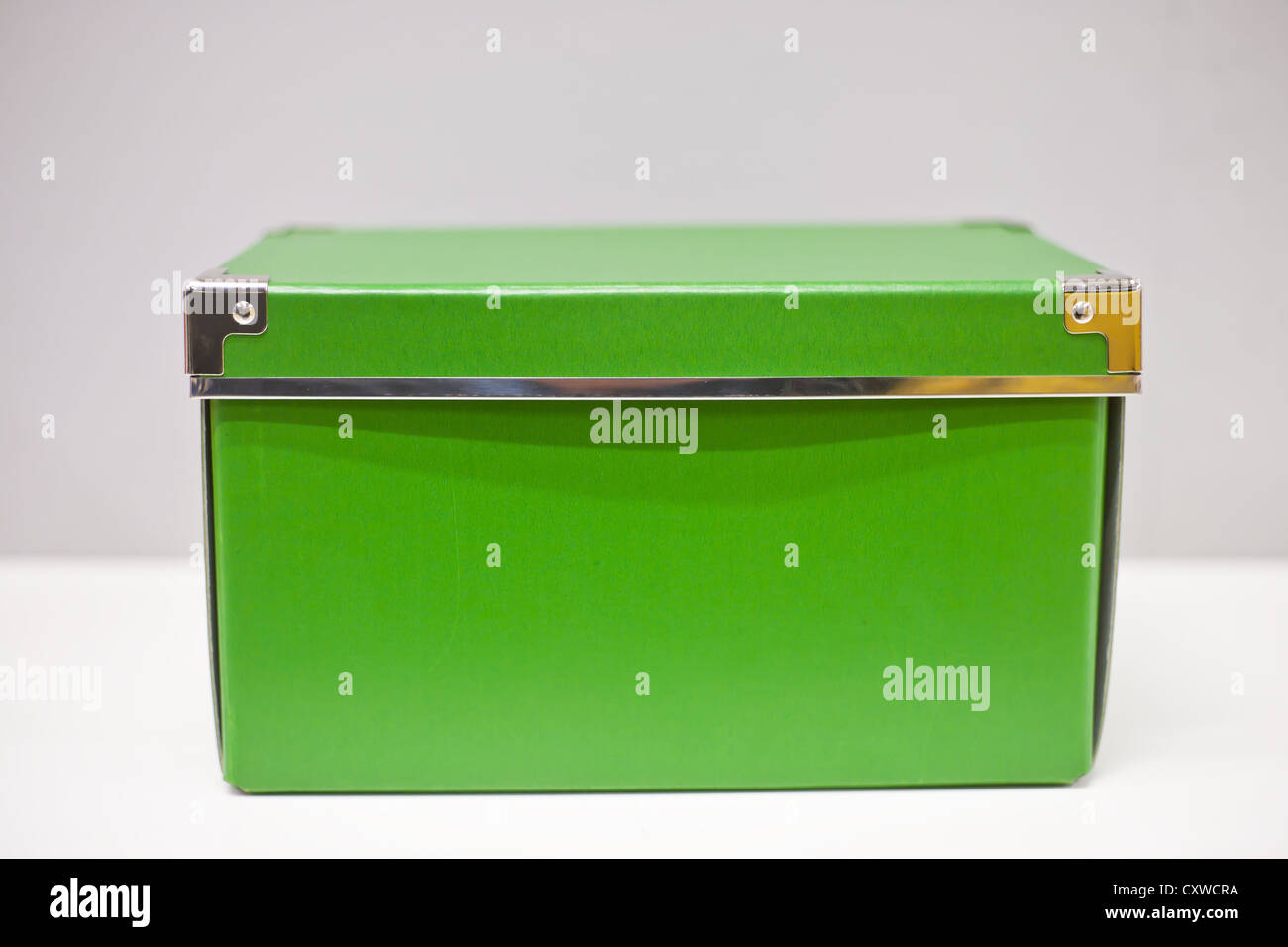 Green receive a box Stock Photo