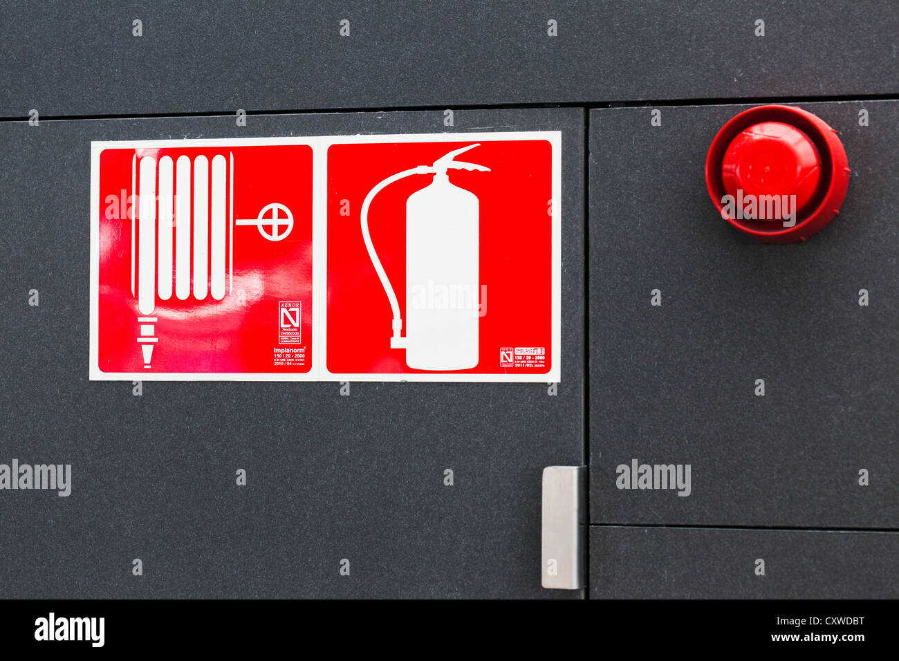 Fire alarm warning and fire fighting equipment.Cunard Liner Queen