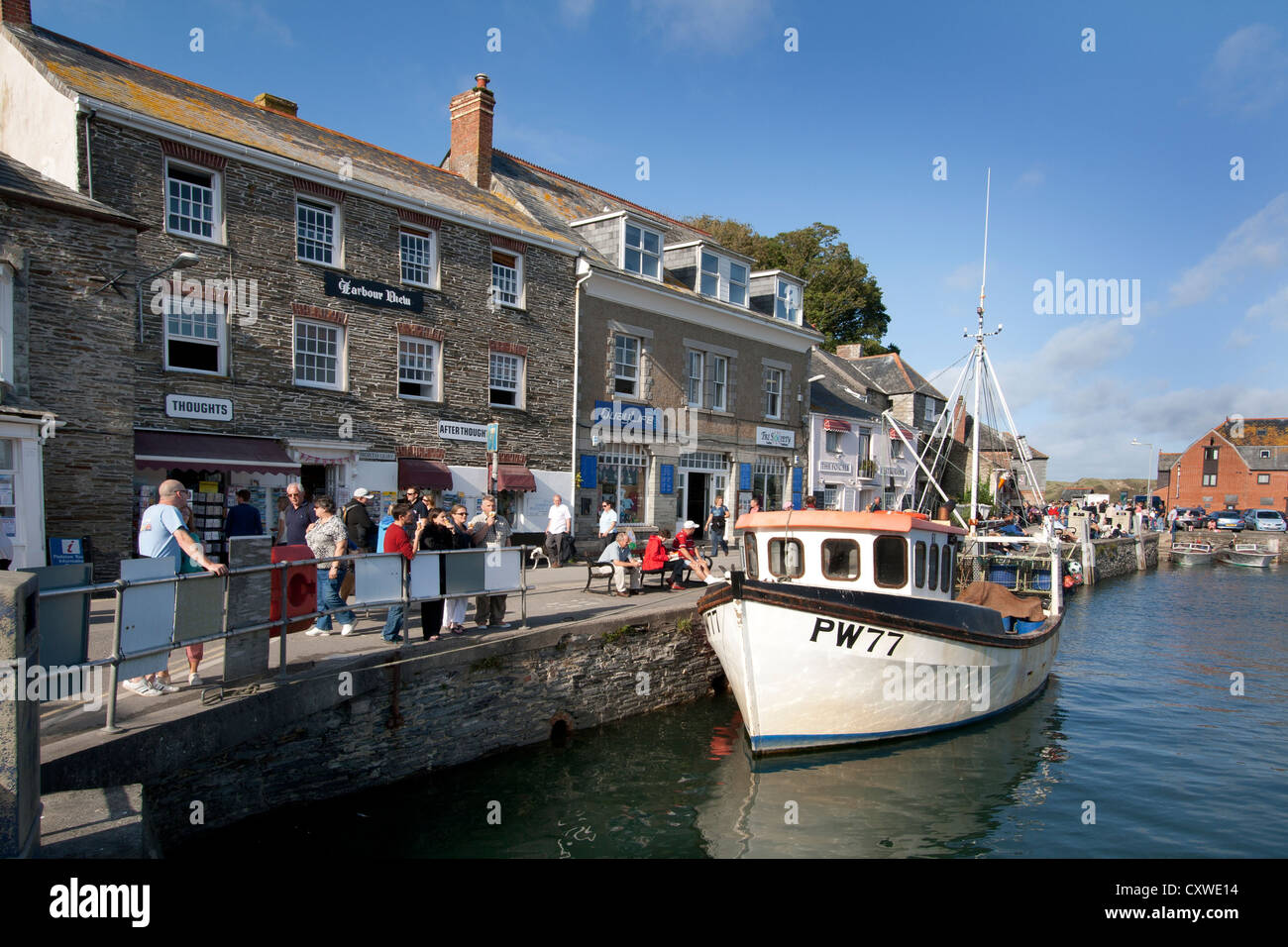 Fishing Boat, Quayside, Padstow North Cornwall, UK Stock Photo Alamy