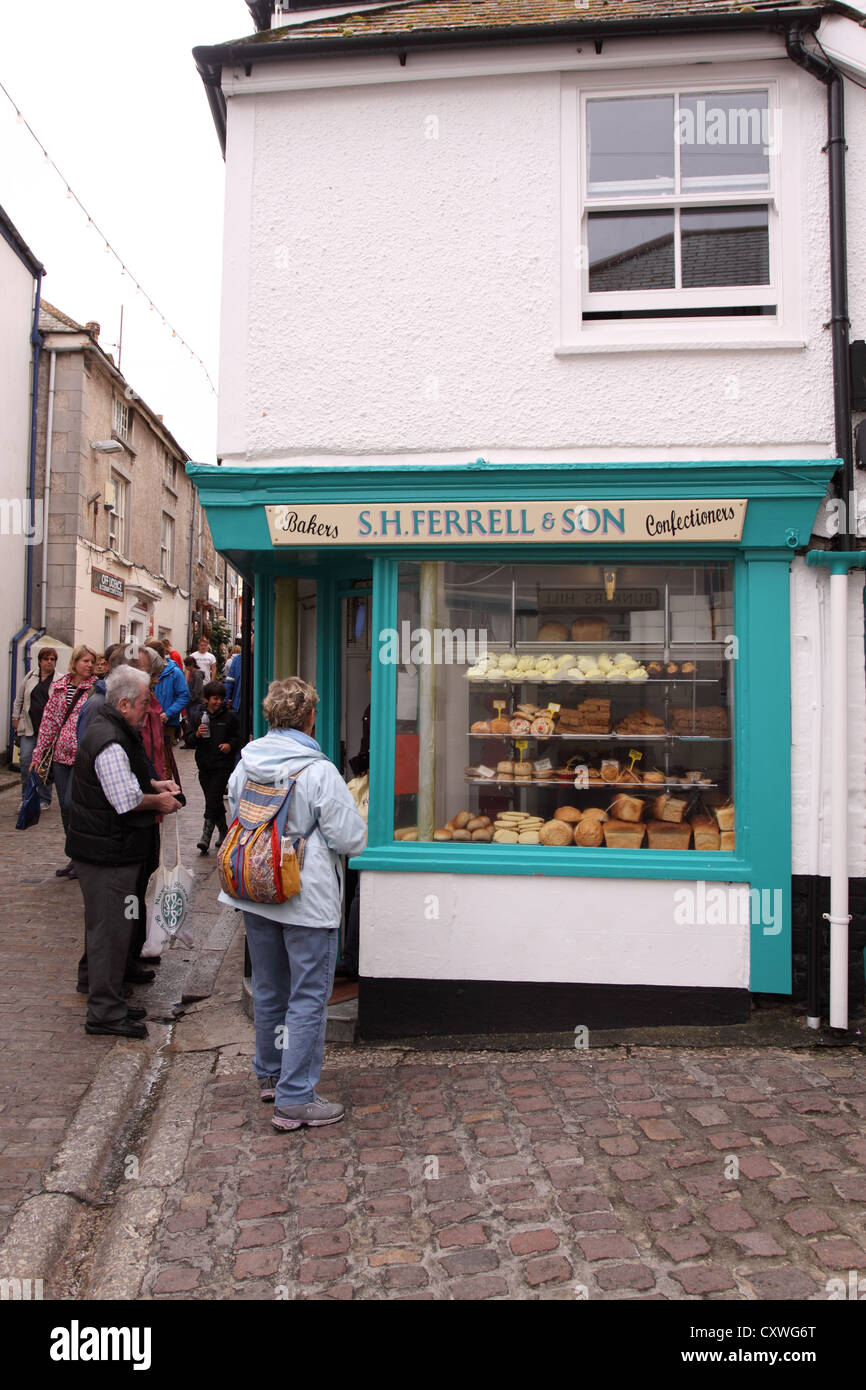 St Ives Cornwall the famous S H Ferrell & son local bakery Stock Photo