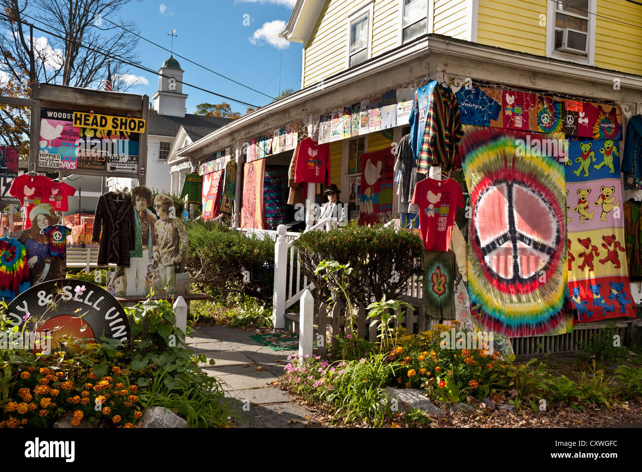 A head shop in Woodstock, New York State, in the Catskills Stock Photo