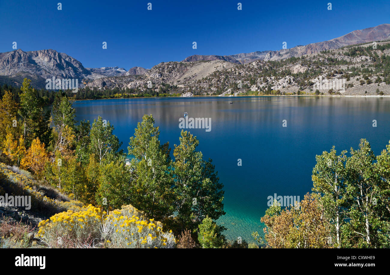 June Lake in the Eastern Sierra in Northern California Stock Photo