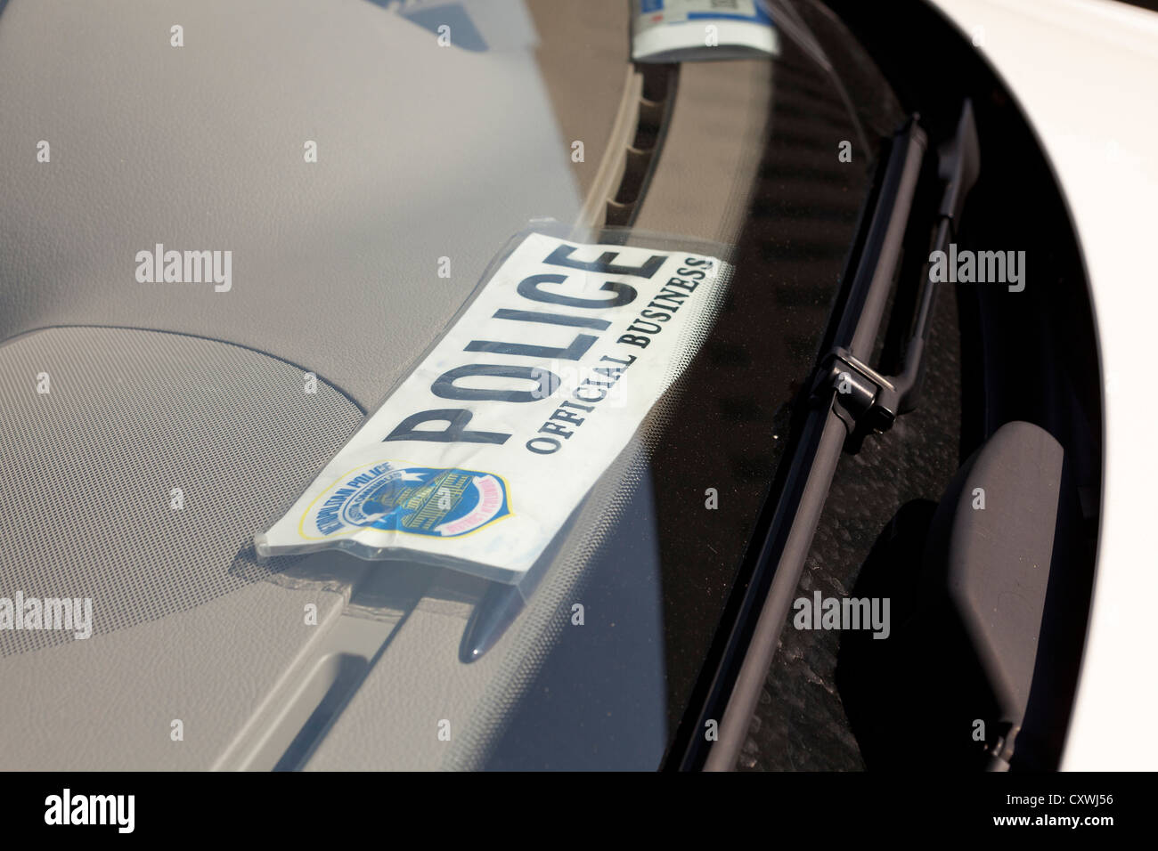 Police Official Business Tag In Car Washington Dc Usa Stock Photo Alamy<script async src=