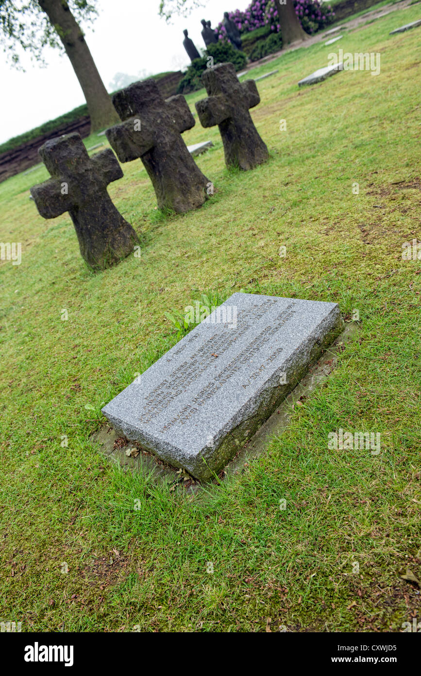 The WW1 German military cemetery at Langemark, Belgium Stock Photo