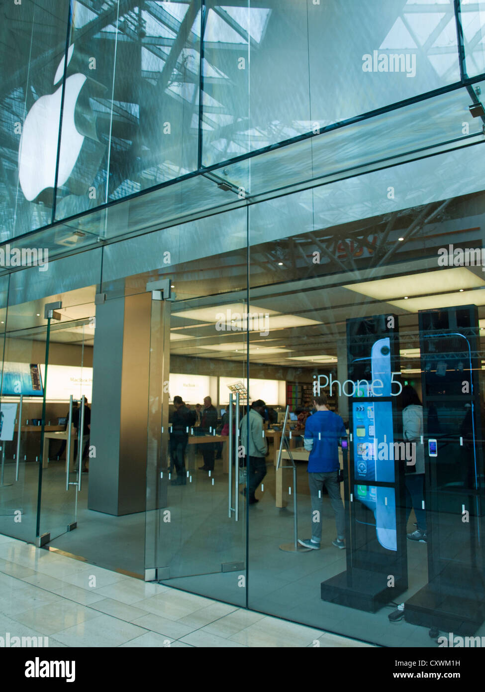 Interior Of Westfield Shopping Centre Showing Apple Store