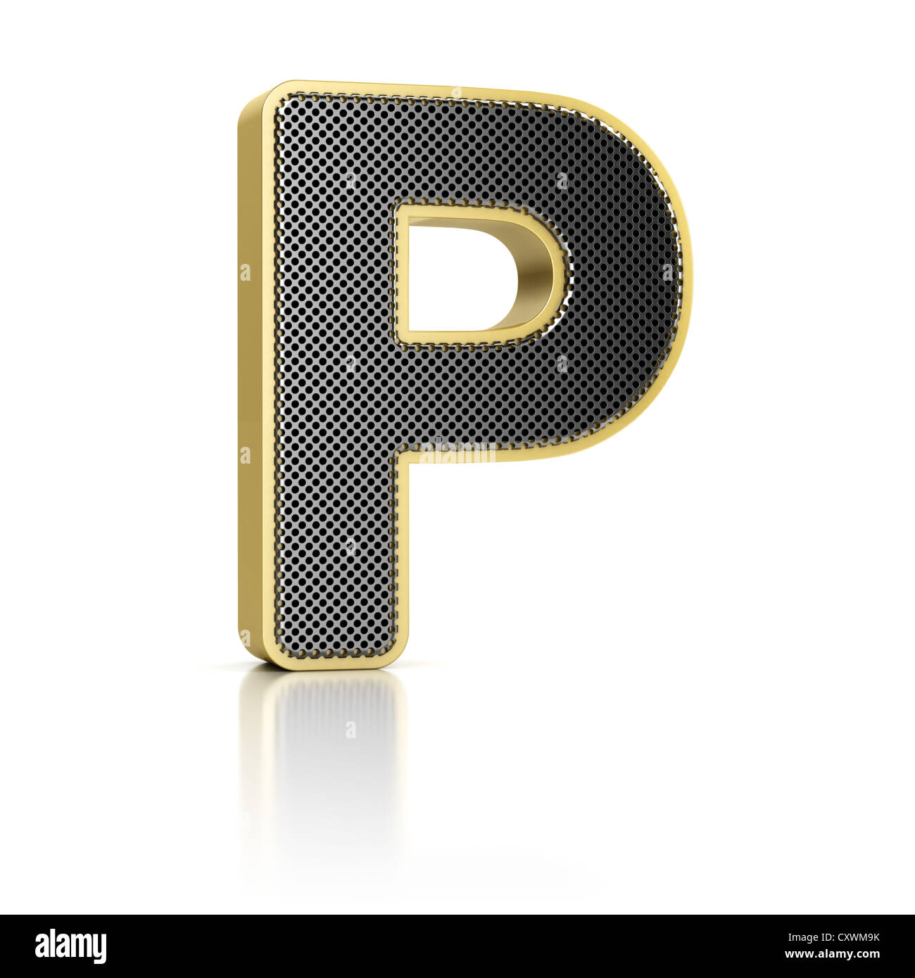 The letter P Stock Photo
