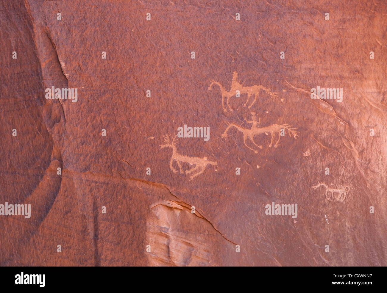 Petroglyphs in Canyon de Chelly, Arizona, USA Stock Photo Alamy