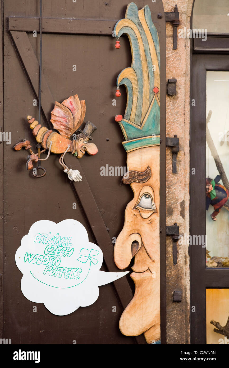 Wooden Traditional Puppet shop in Prague Stock Photo Alamy