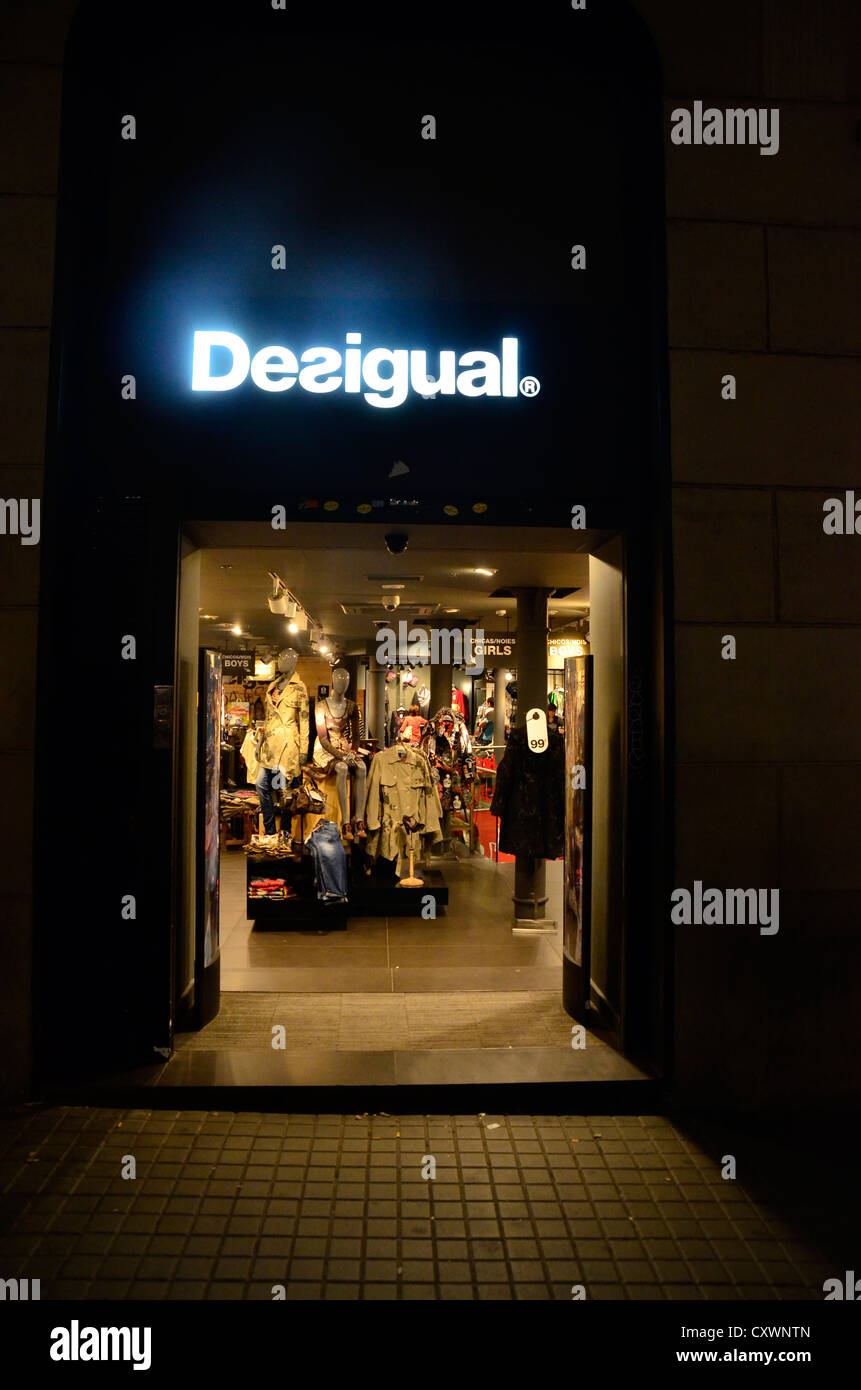 Desigual shop in Ramblas - Barcelona Stock Photo