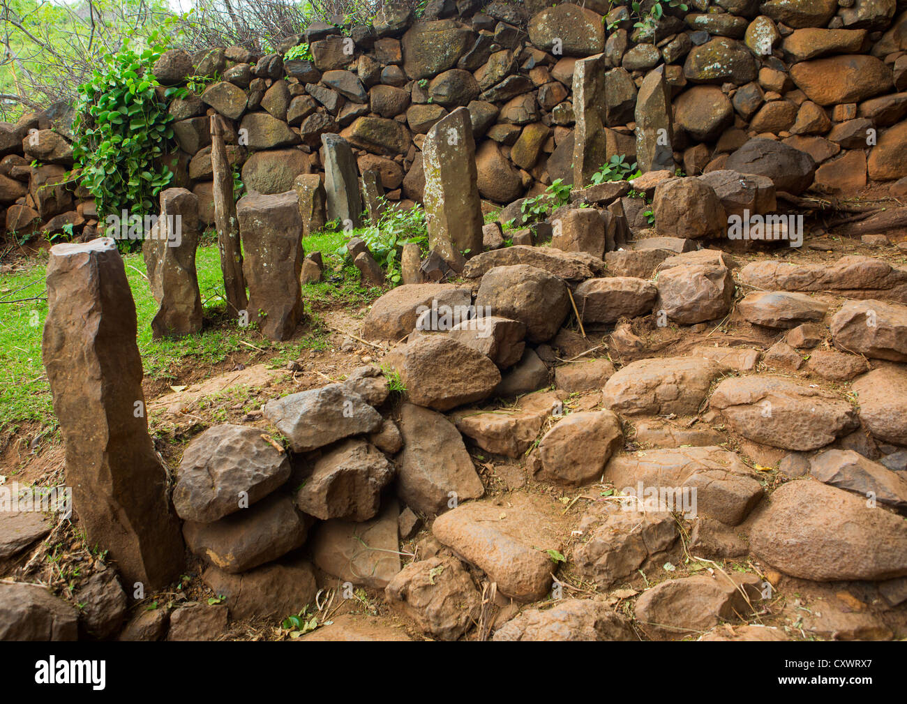Konso Pillars in Konso Tribe, Omo Valley, Ethiopia Stock Photo - Alamy