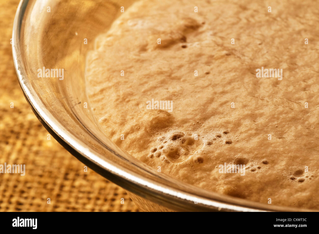 yeast with bubbles Stock Photo Alamy