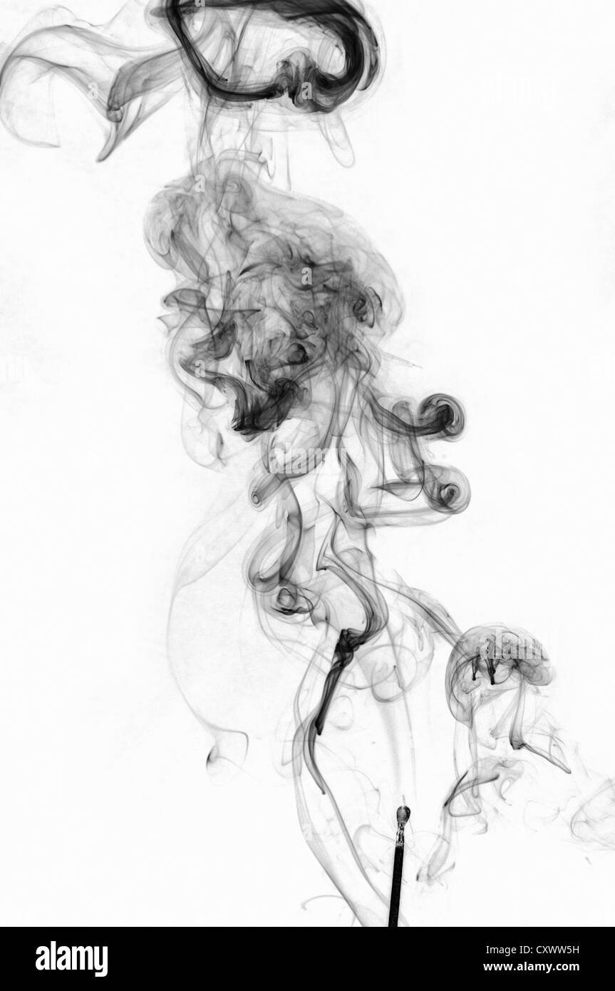 Pattern of smoke turbulence Stock Photo