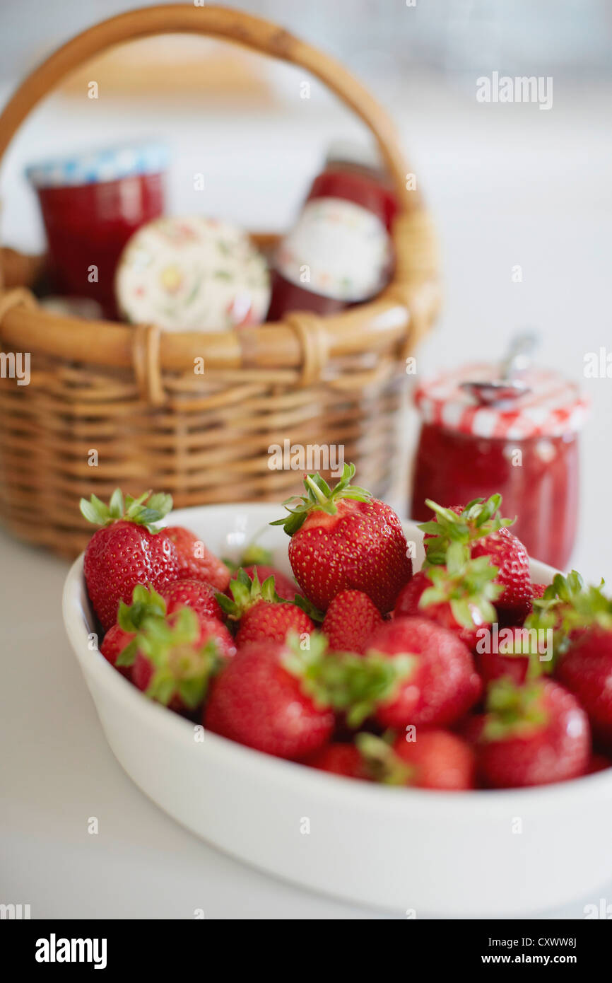 Strawberries in a jar hi-res stock photography and images - Alamy