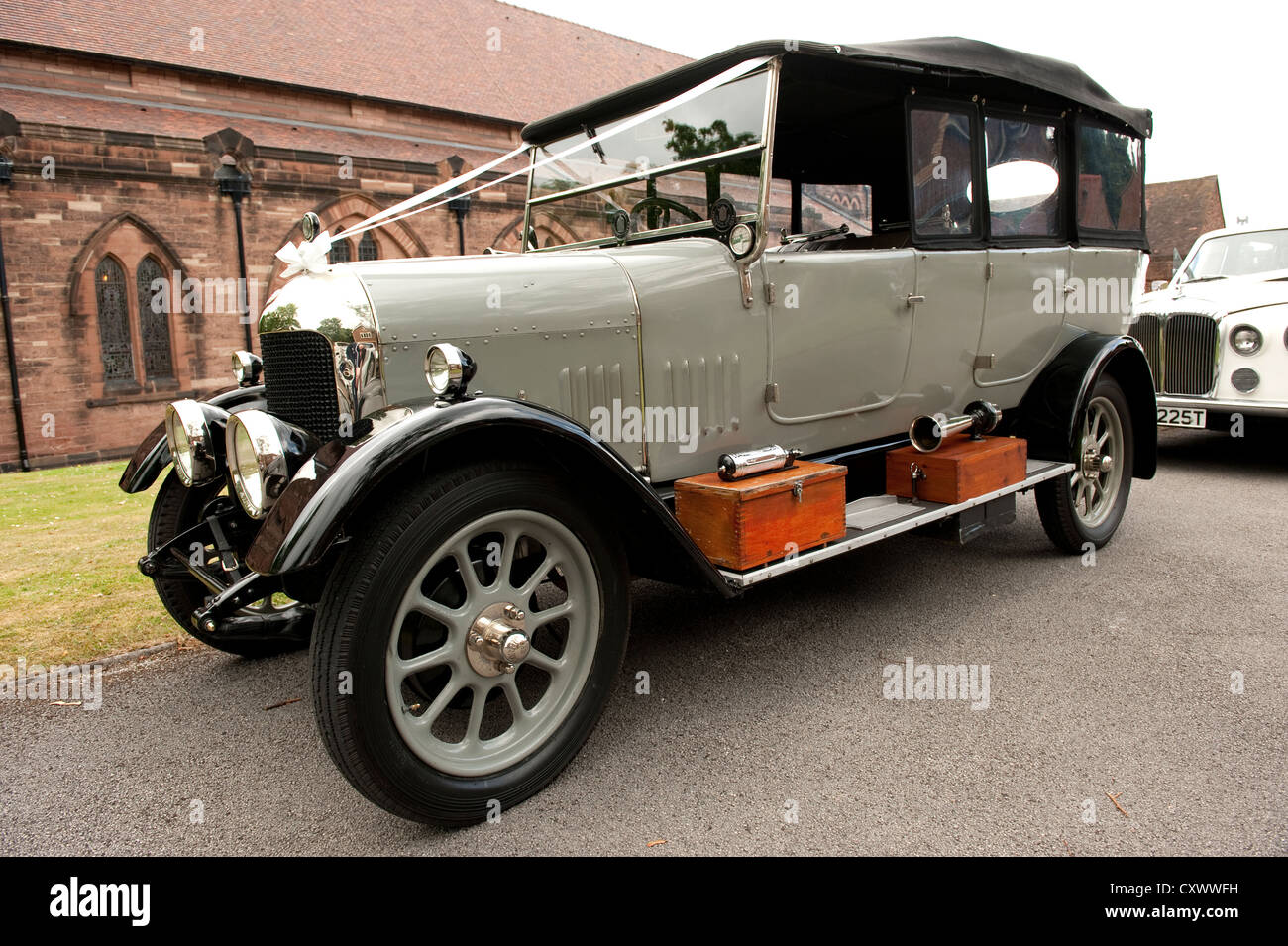 Classic Vintage Wedding Car Bullnose Morris Stock Photo
