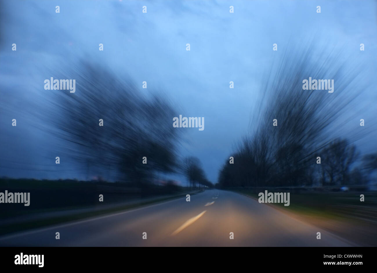 Blurry driving effect Stock Photo Alamy