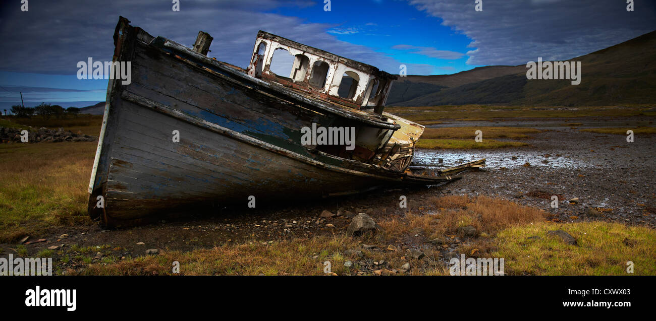Abandoned fishing boat on Isle of Mull, Scotland Stock Photo - Alamy