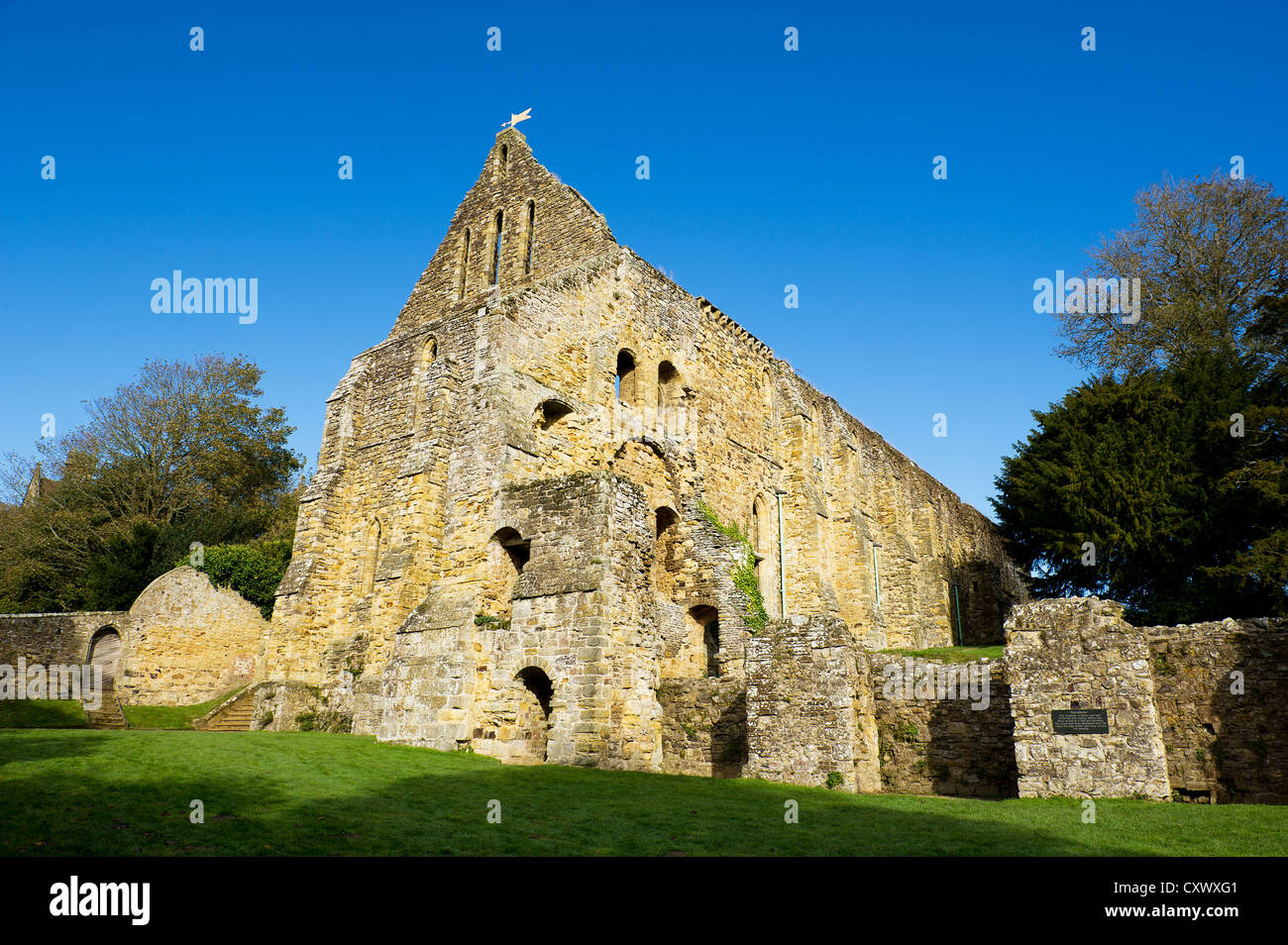 The remains of Battle Abbey in Sussex Stock Photo