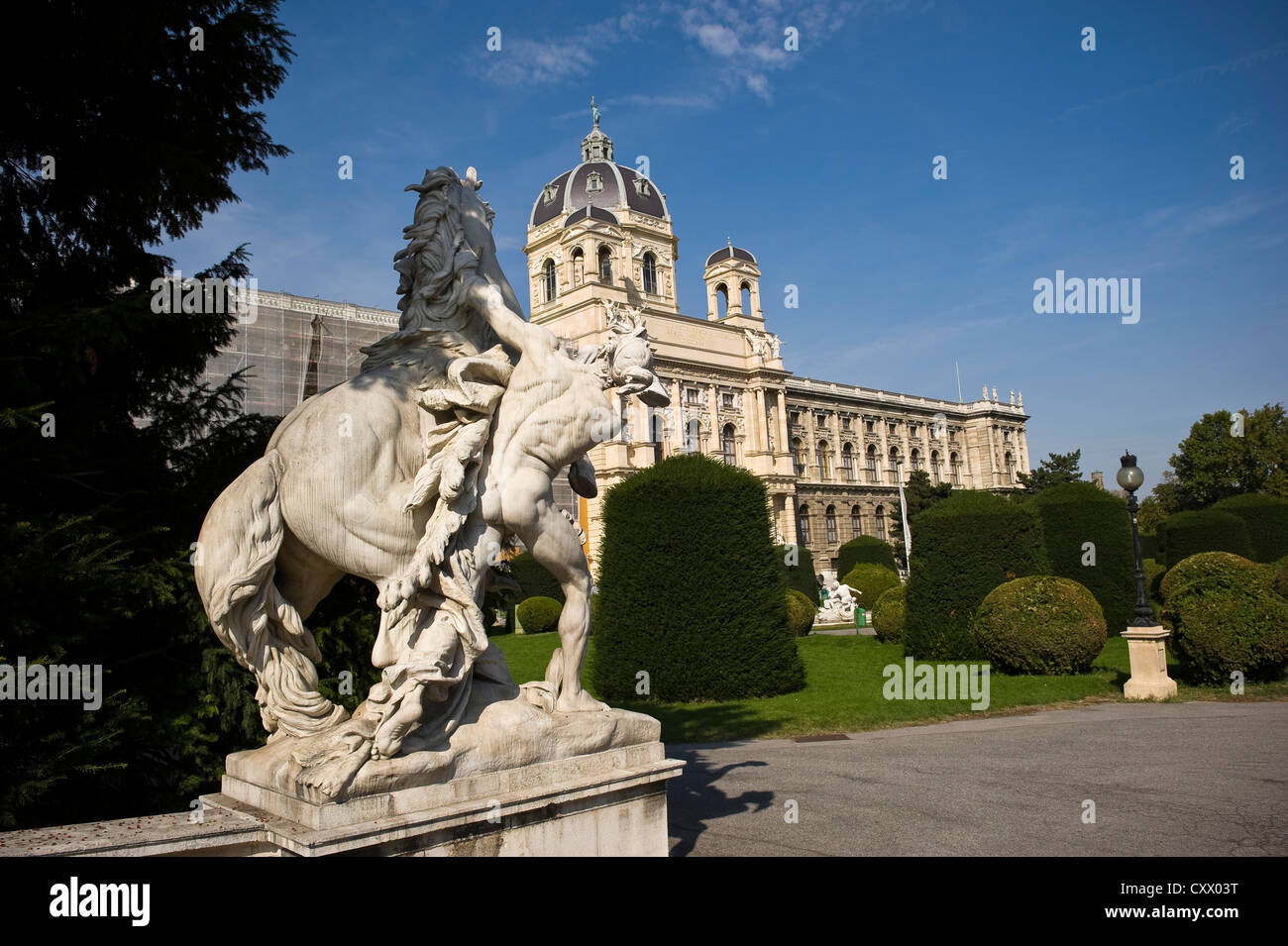 Sculpture outside the Natural History Museum in Vienna, Austria Stock Photo