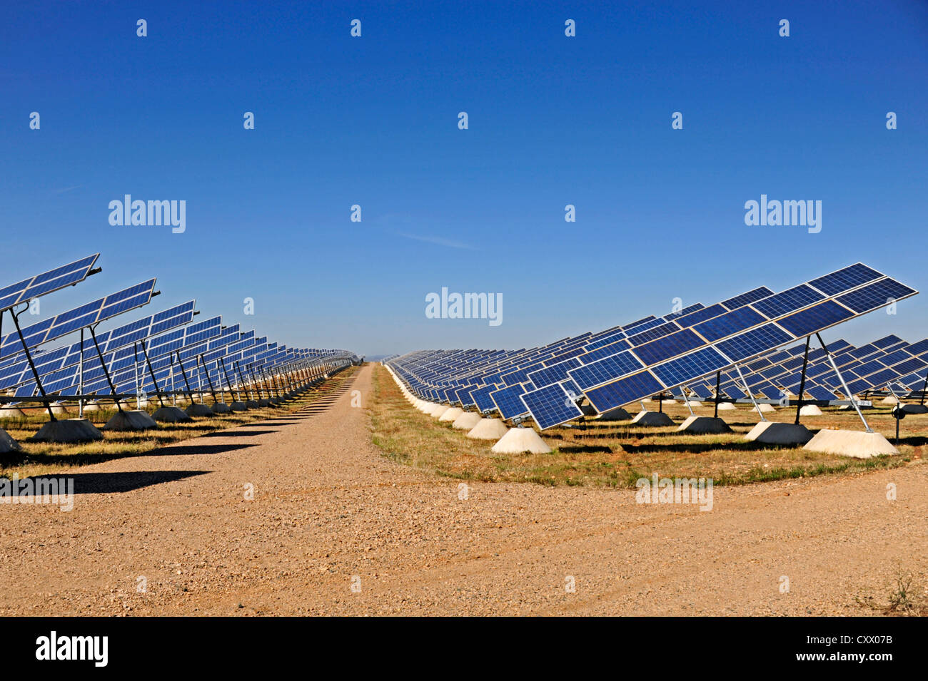 Solar power plant at Olivenza, Spain Stock Photo - Alamy