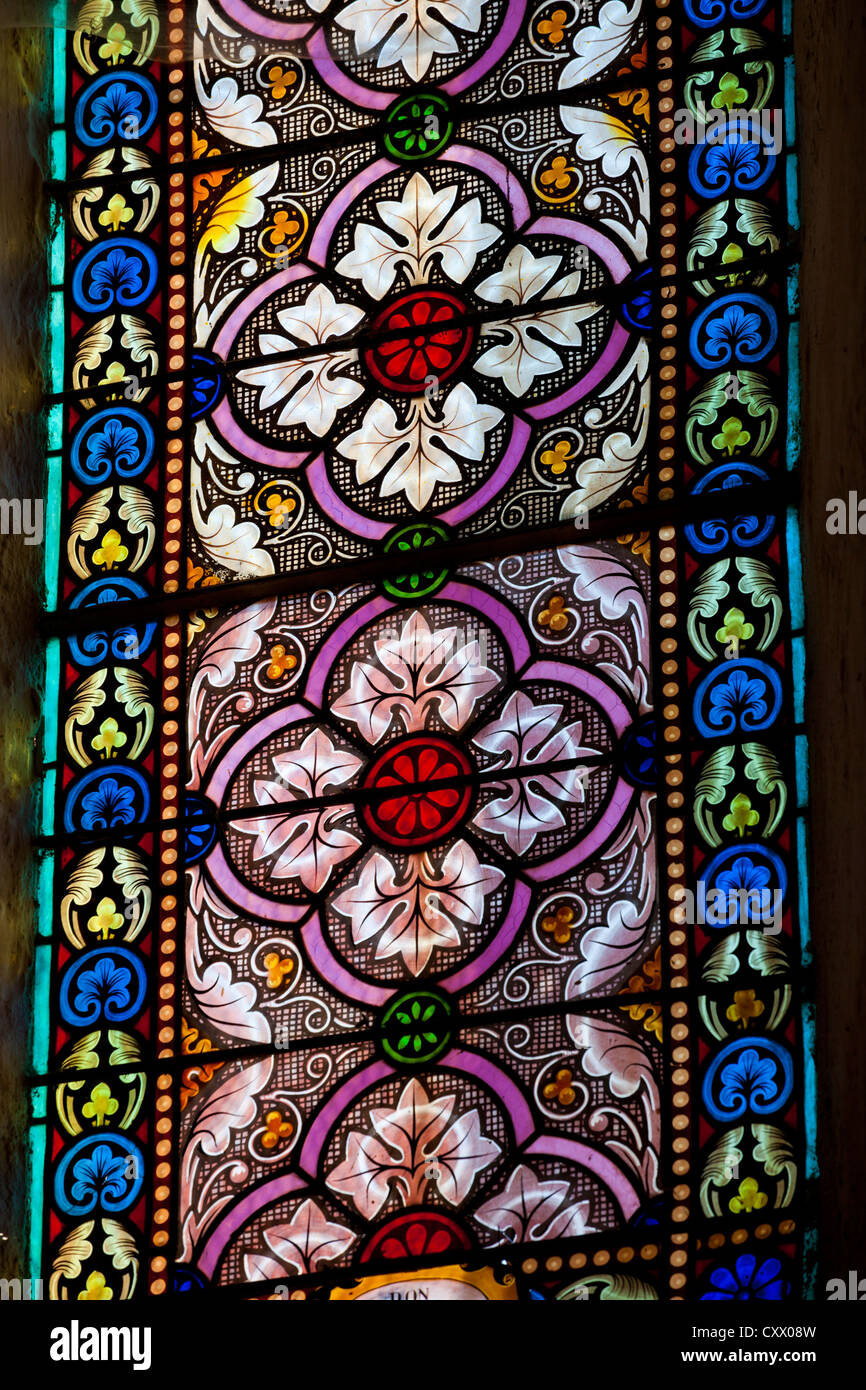 Stained glass window, UK Stock Photo
