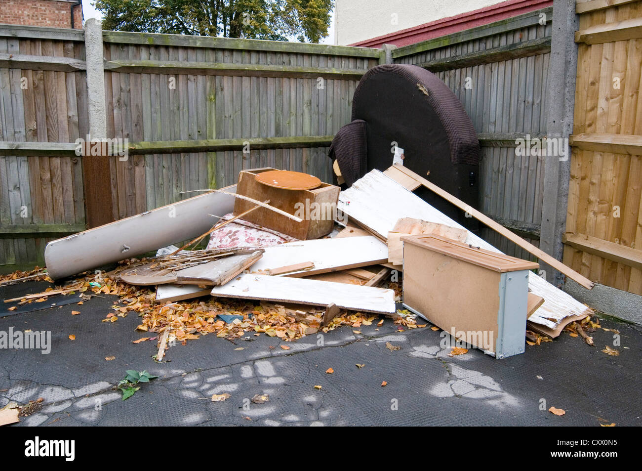 fly tipping flytipping rubbish dump dumping illegal unauthorized Stock