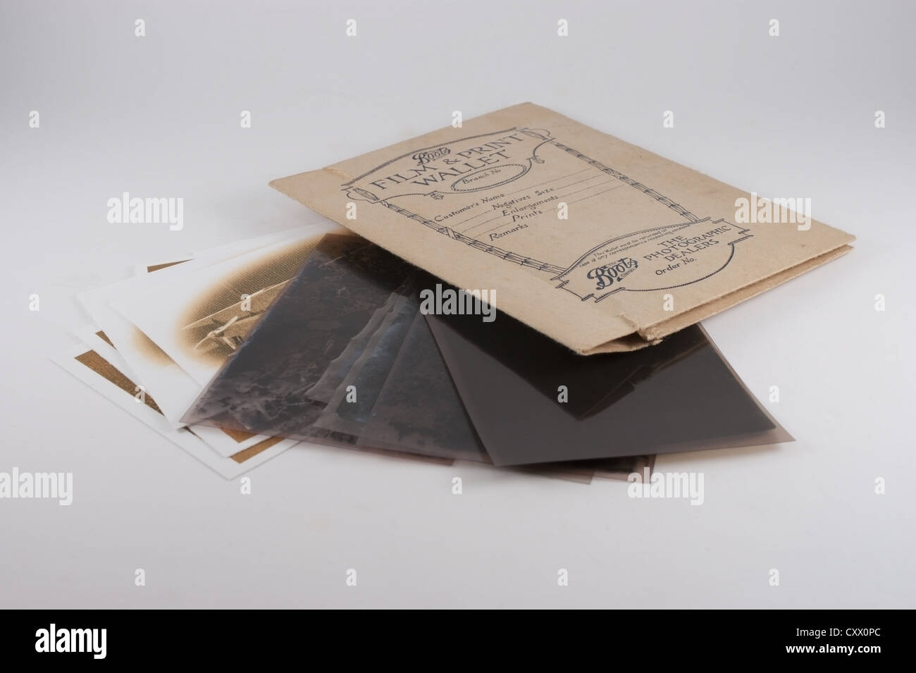 Vintage Boots film and print wallet Stock Photo Alamy