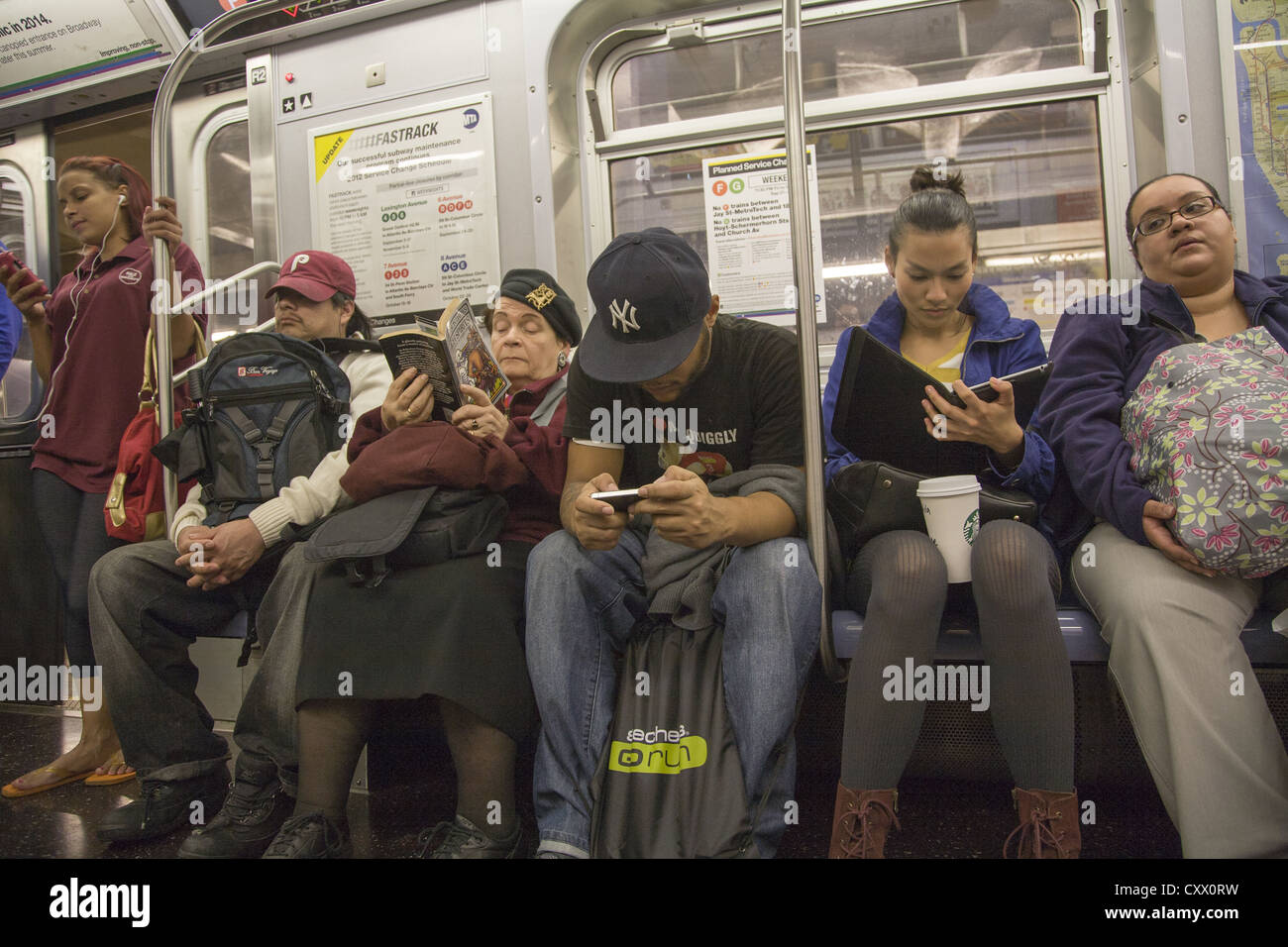 New york city subway car hi-res stock photography and images - Alamy